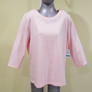 Studio Works 3/4 Sleeve Petite Top